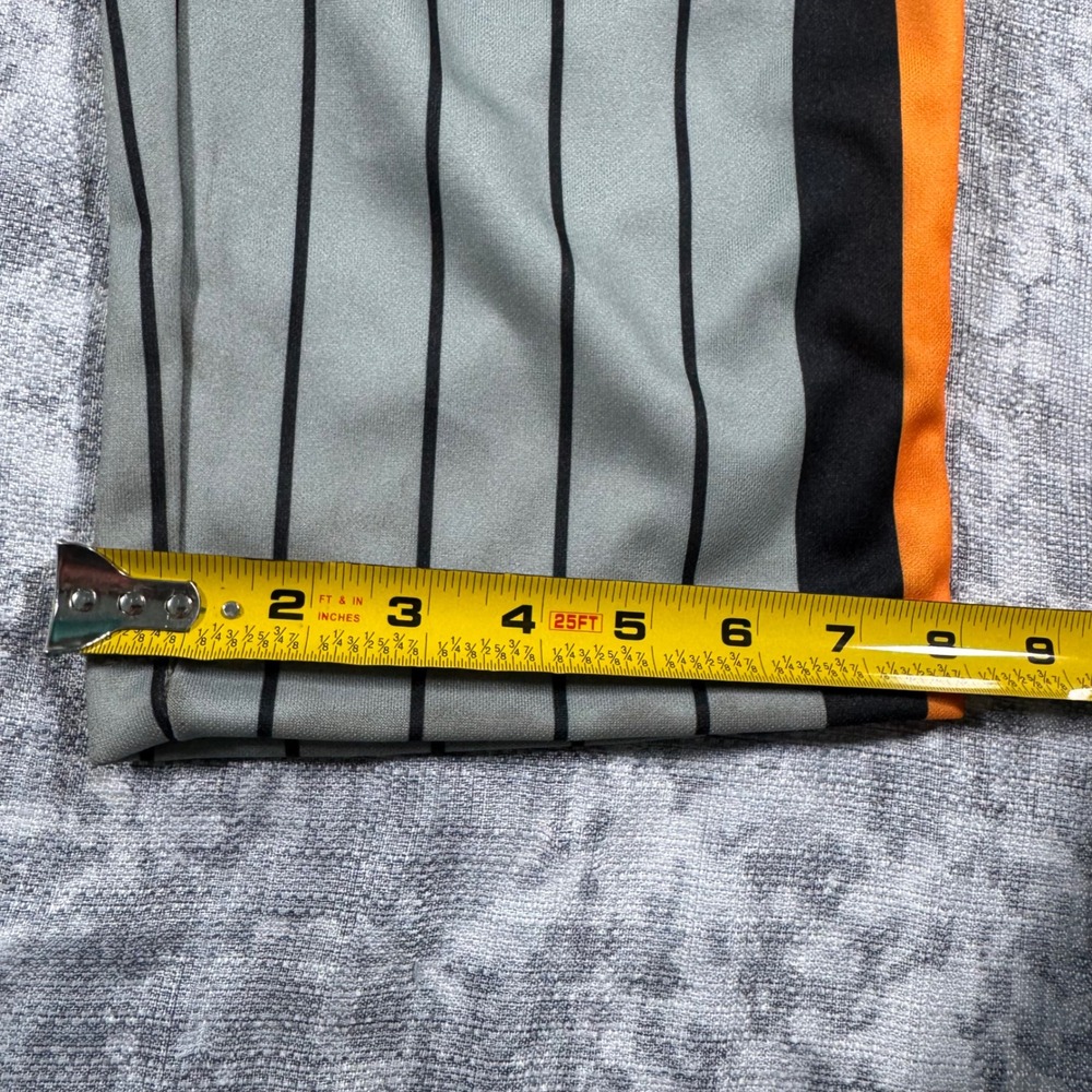 Russell Athletic Baseball Pants Mens XL Grey Orange Pinstripe Side Stripe Sport - Picture 3 of 13